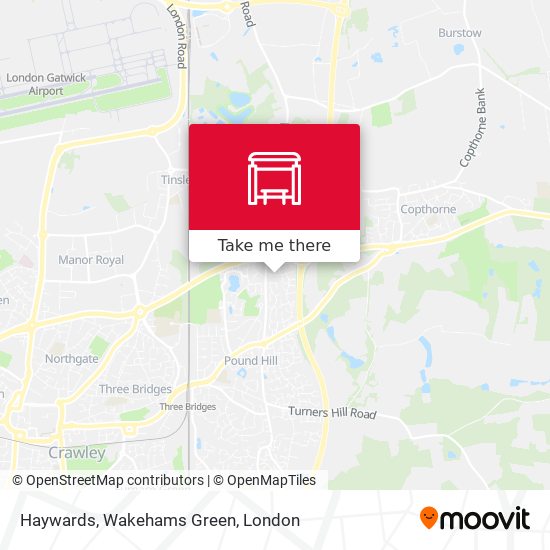 Haywards, Wakehams Green map