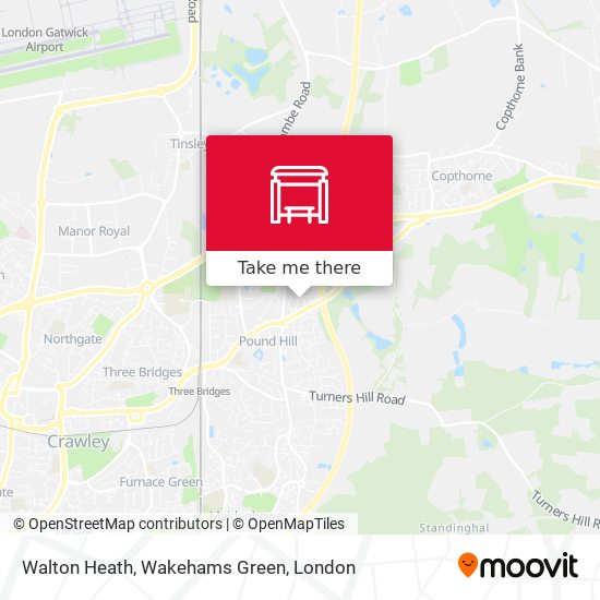 Walton Heath, Wakehams Green map