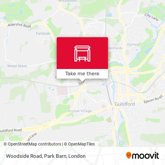 Woodside Road, Park Barn map
