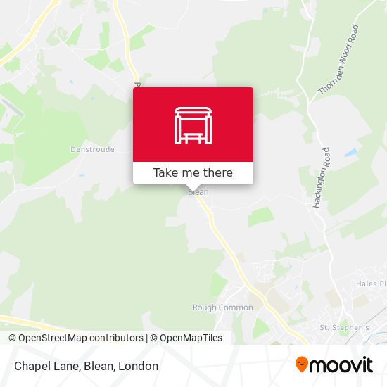 Chapel Lane, Blean map