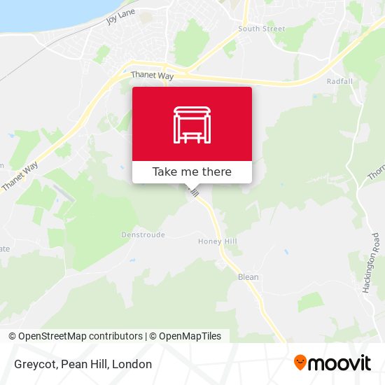 Greycot, Pean Hill map
