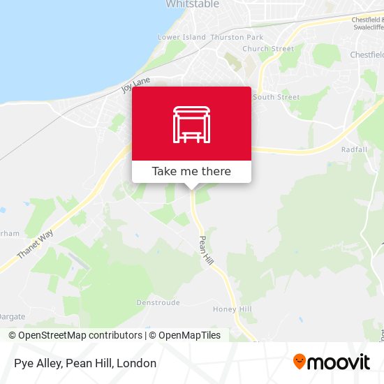 Pye Alley, Pean Hill map