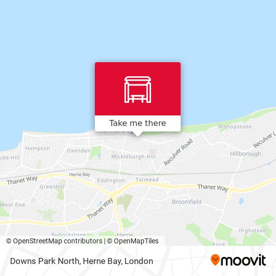 Downs Park North, Herne Bay map