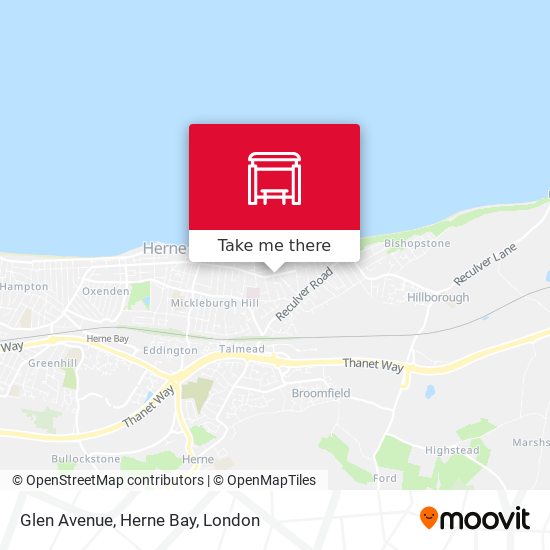 Glen Avenue, Herne Bay map