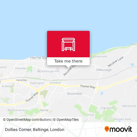 Dollies Corner, Beltinge map