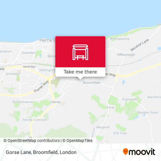 Gorse Lane, Broomfield map