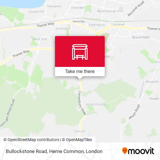 Bullockstone Road, Herne Common map