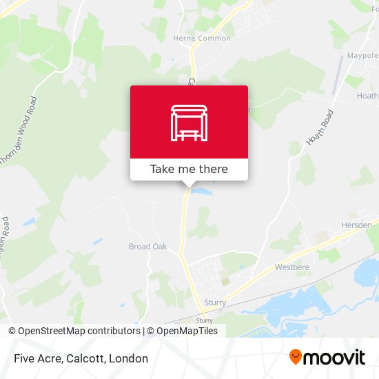 Five Acre, Calcott map