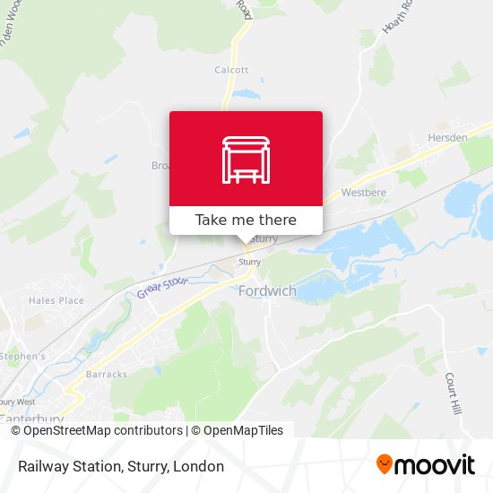 Railway Station, Sturry map