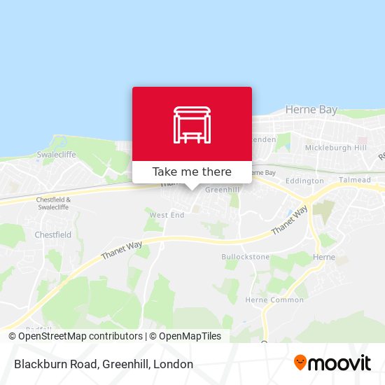 Blackburn Road, Greenhill map
