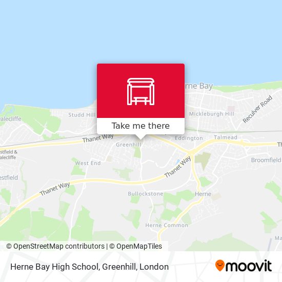 Herne Bay High School, Greenhill map