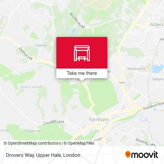 Drovers Way, Upper Hale map