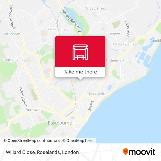 Willard Close, Roselands map