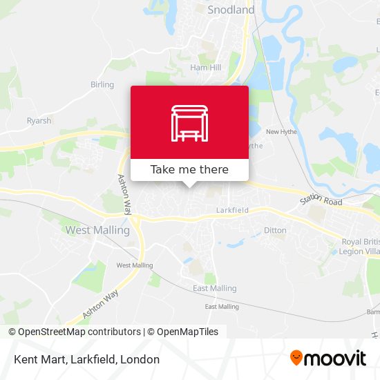 Kent Mart, Larkfield map