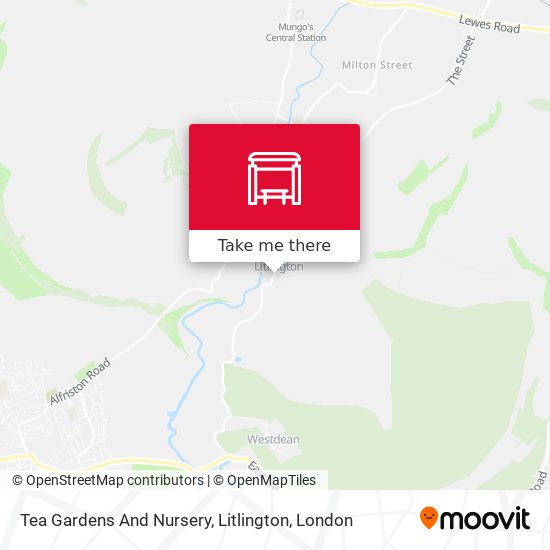 Tea Gardens And Nursery, Litlington map