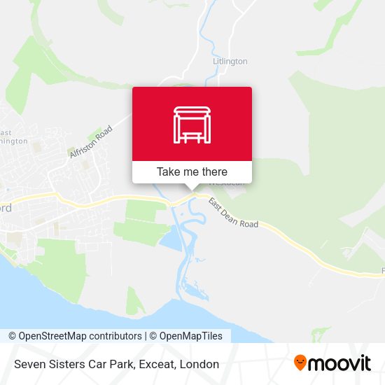 Seven Sisters Car Park, Exceat map