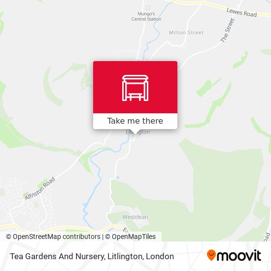Tea Gardens And Nursery, Litlington map