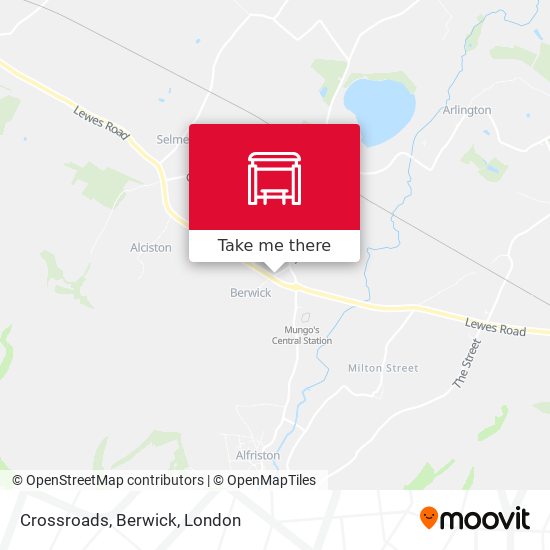 Crossroads, Berwick map