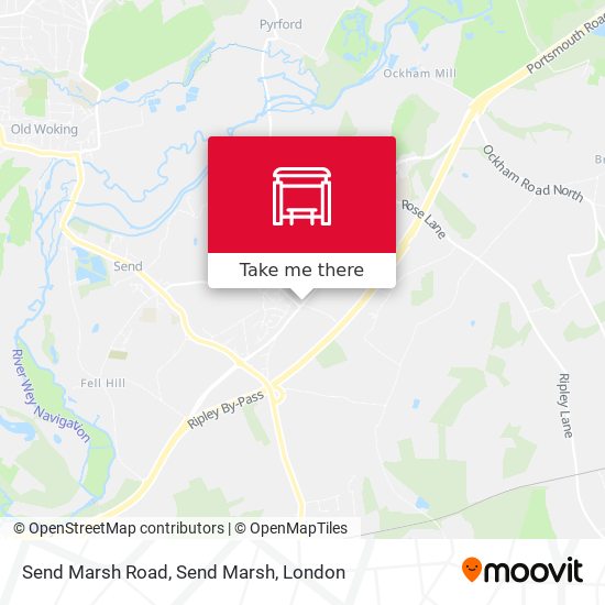 Send Marsh Road, Send Marsh map