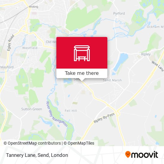 Tannery Lane, Send map