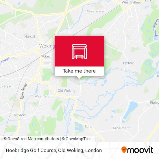 Hoebridge Golf Course, Old Woking map
