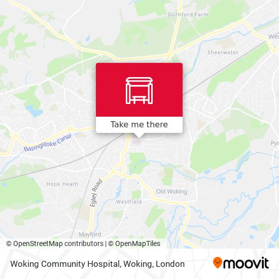 Woking Community Hospital, Woking map