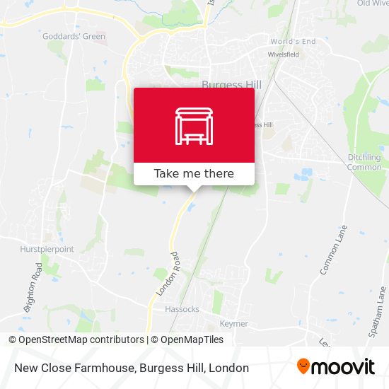 New Close Farmhouse, Burgess Hill map