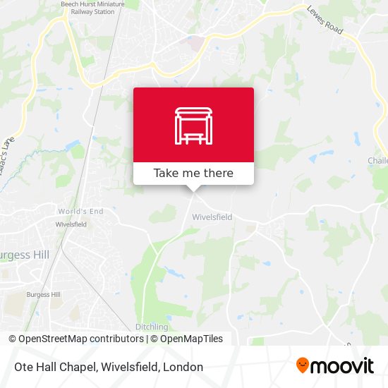 Ote Hall Chapel, Wivelsfield map