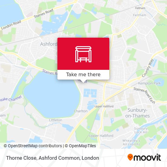 Thorne Close, Ashford Common map