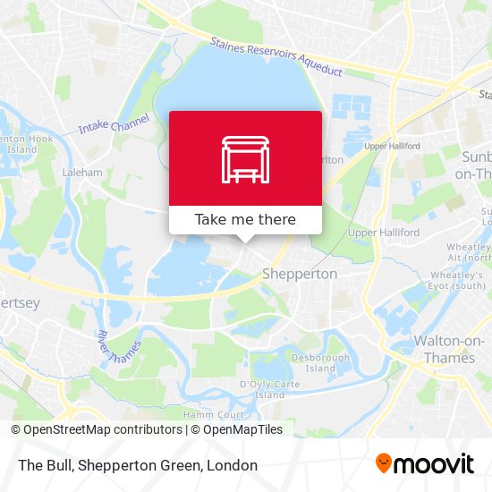 The Bull, Shepperton Green map