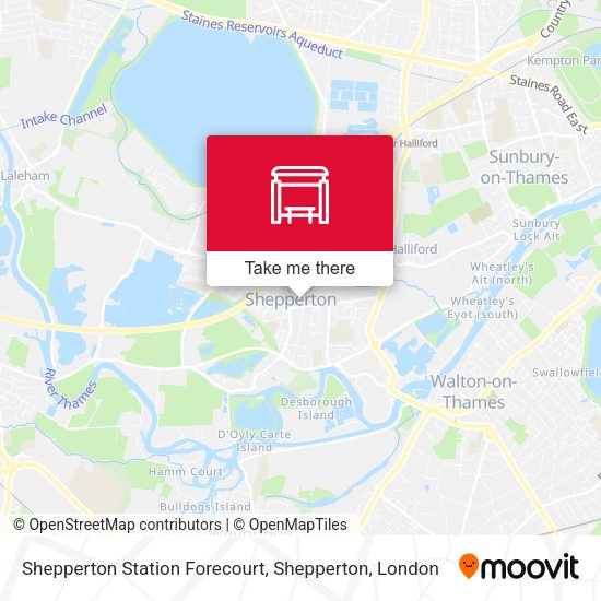Shepperton Station Forecourt, Shepperton map
