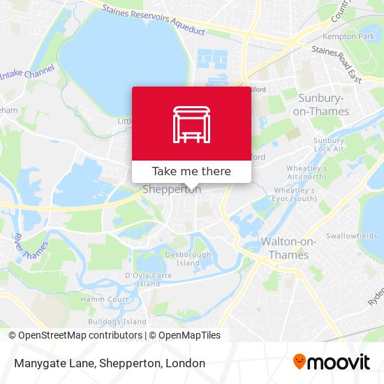 Manygate Lane, Shepperton map