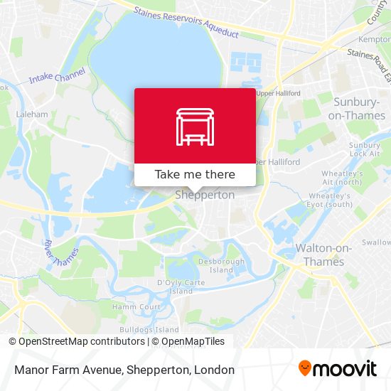 Manor Farm Avenue, Shepperton map