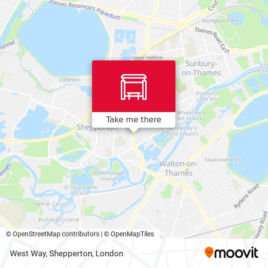West Way, Shepperton map