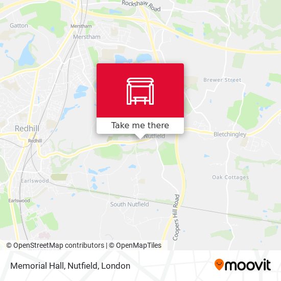 Memorial Hall, Nutfield map