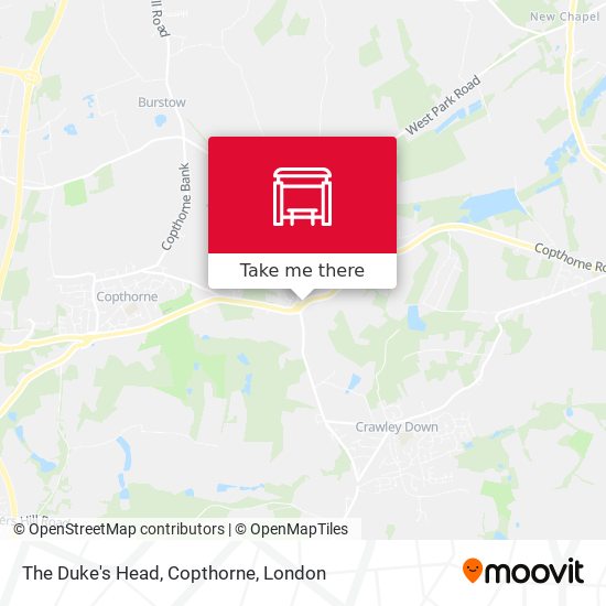 The Duke's Head, Copthorne map