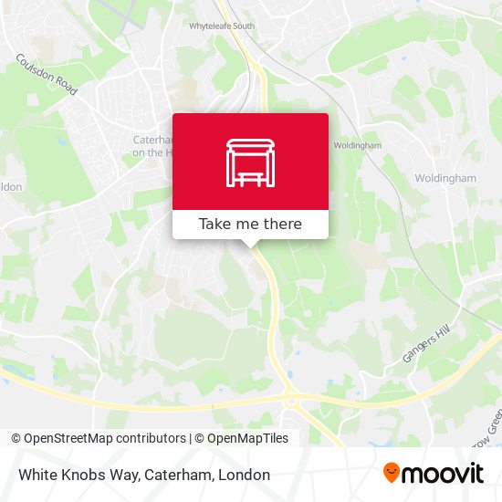 White Knobs Way, Caterham map
