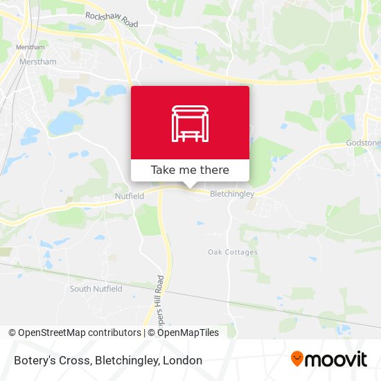 Botery's Cross, Bletchingley map