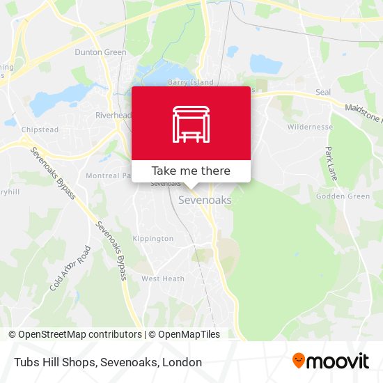 Tubs Hill Shops, Sevenoaks map