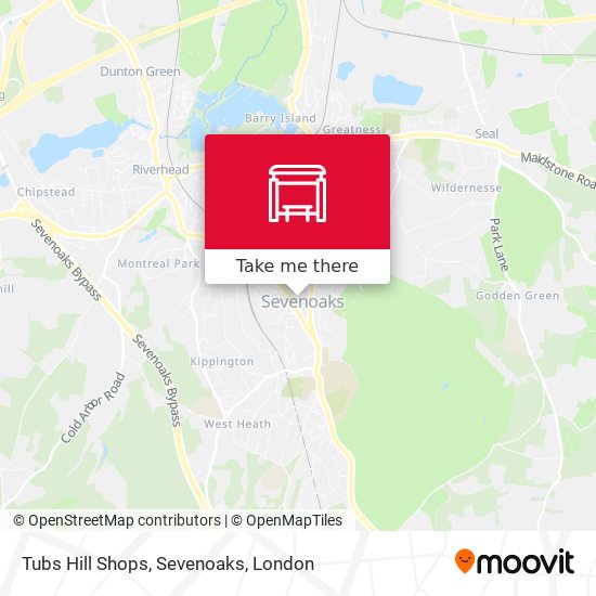 Tubs Hill Shops, Sevenoaks map