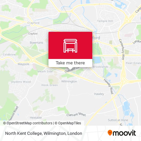 North Kent College, Wilmington map