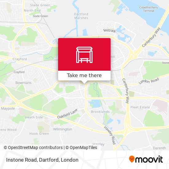 Instone Road, Dartford map