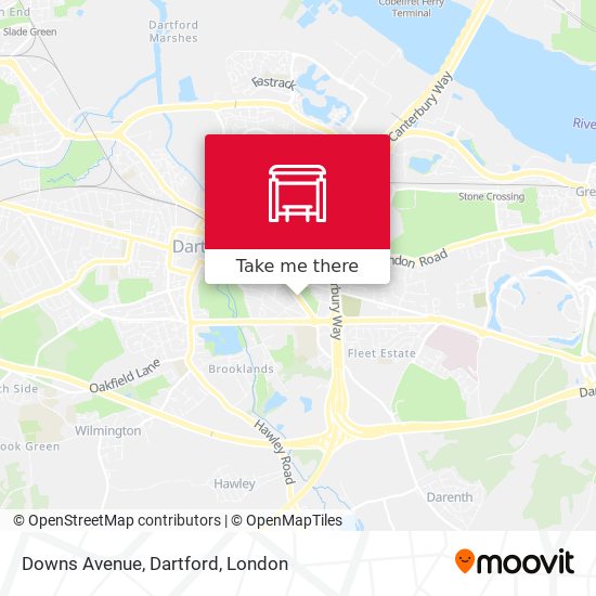 Downs Avenue, Dartford map