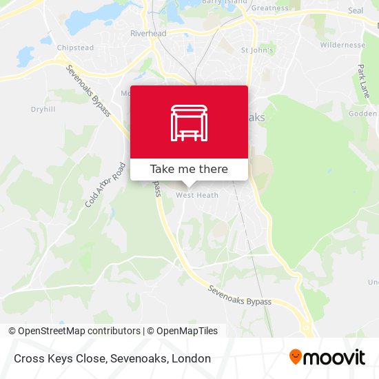 Cross Keys Close, Sevenoaks map