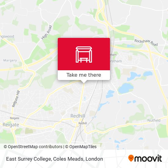 East Surrey College, Coles Meads map