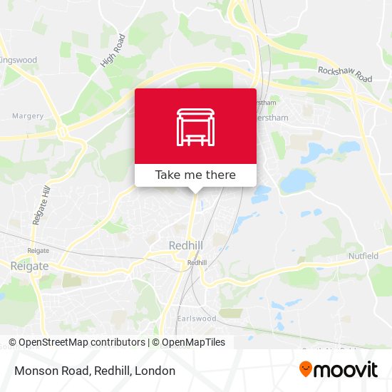 Monson Road, Redhill map