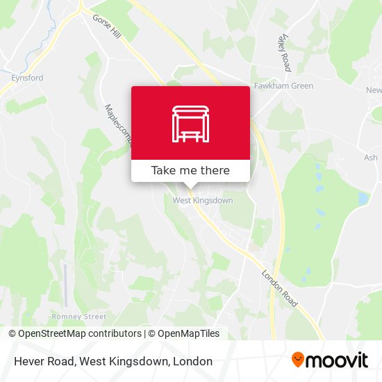Hever Road, West Kingsdown map