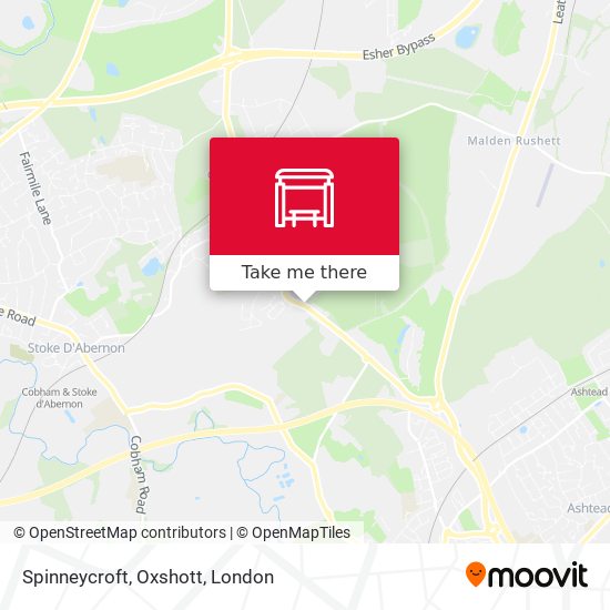 Spinneycroft, Oxshott map