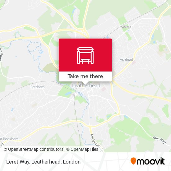 Leret Way, Leatherhead map