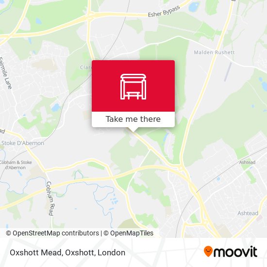 Oxshott Mead, Oxshott map